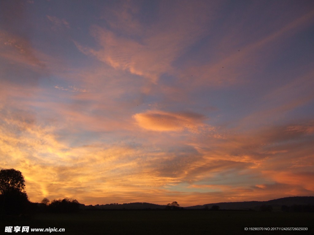 高清夕阳黄昏图
