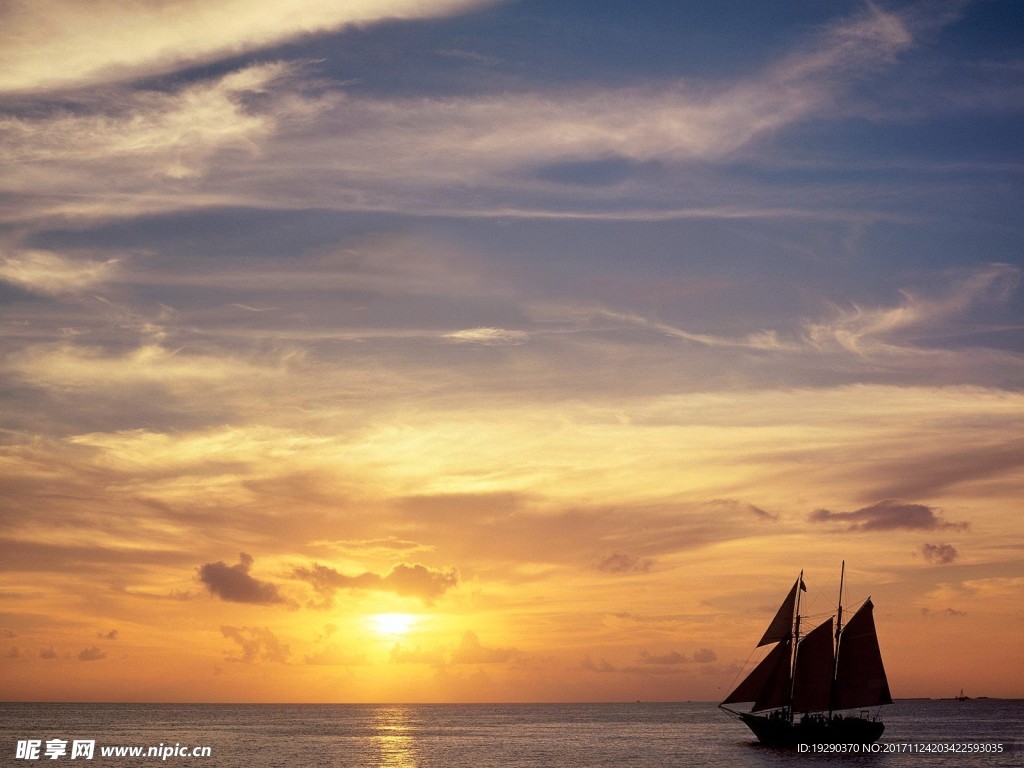 高清夕阳黄昏图