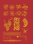 金色花纹
