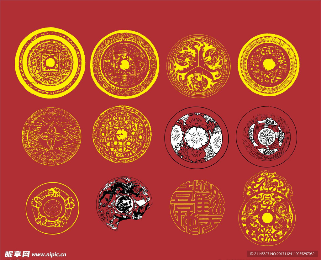 金色花纹