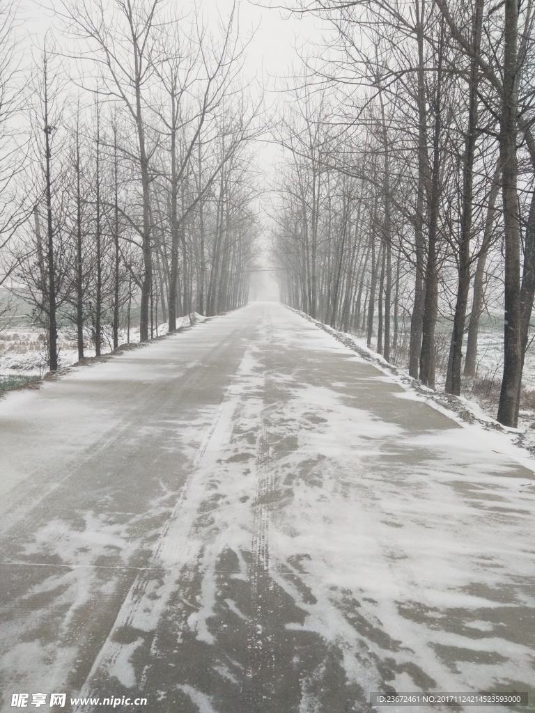 冬季雪路
