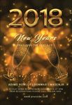 金色粒子香槟2018新年海报