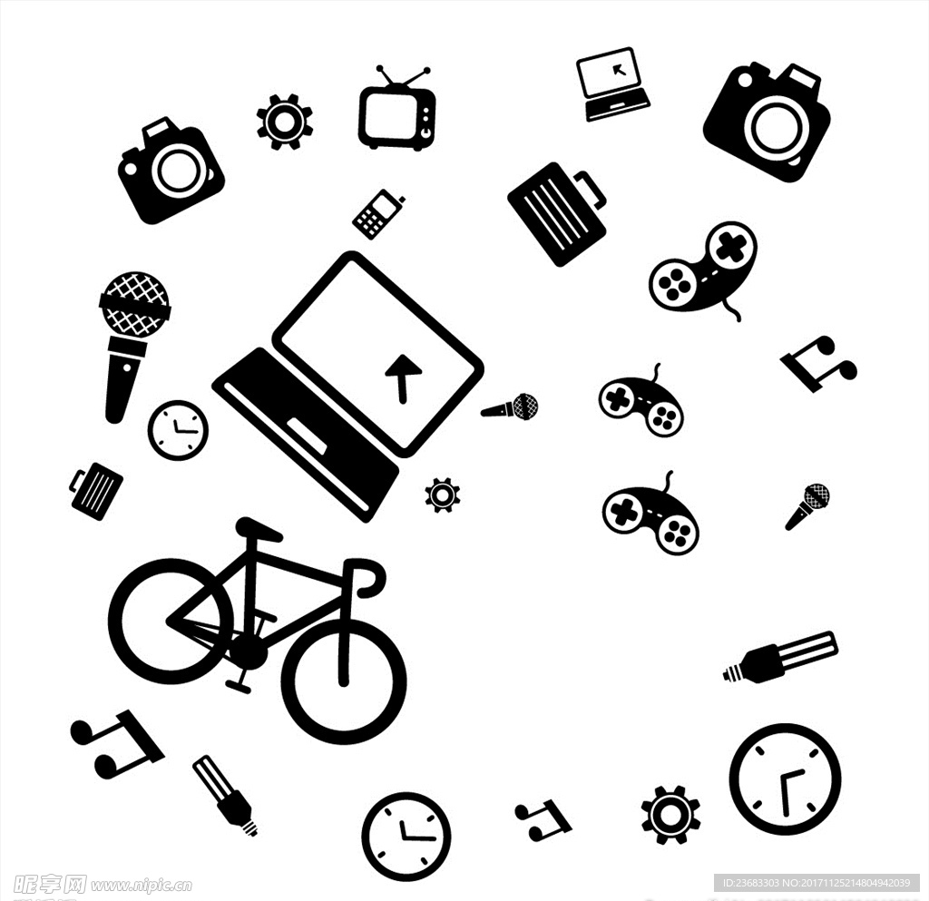 生活用品图标矢量图