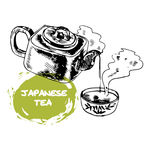 手绘茶壶矢量图