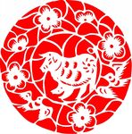 剪纸猪