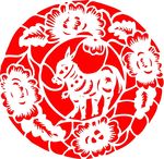 剪纸马