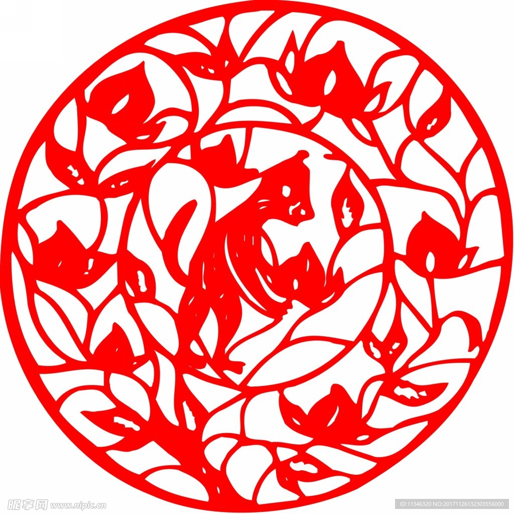 剪纸猴