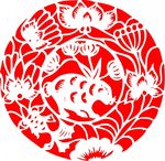 剪纸兔