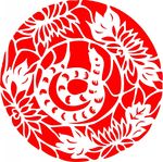 剪纸蛇