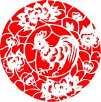 剪纸鸡