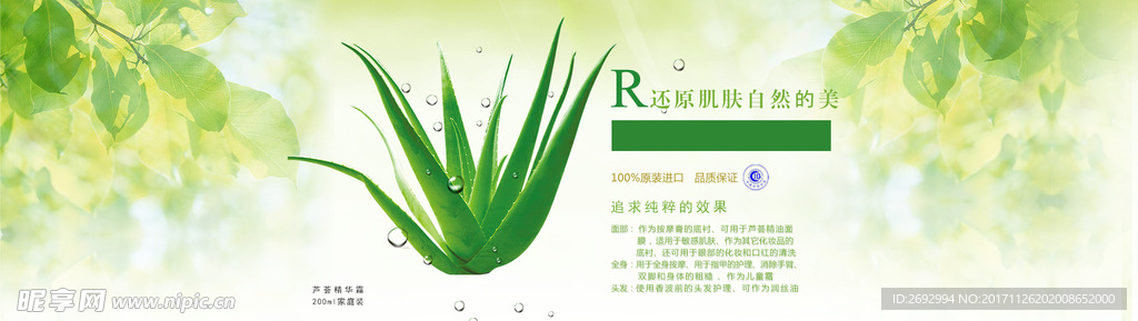护肤 化妆品 芦荟