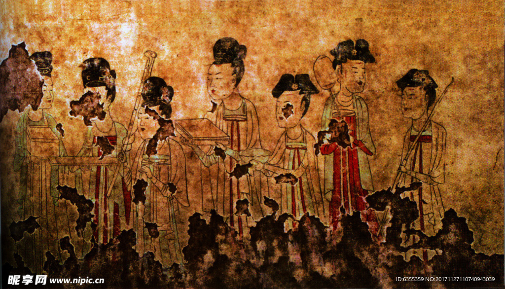 杨温墓陵墓壁画