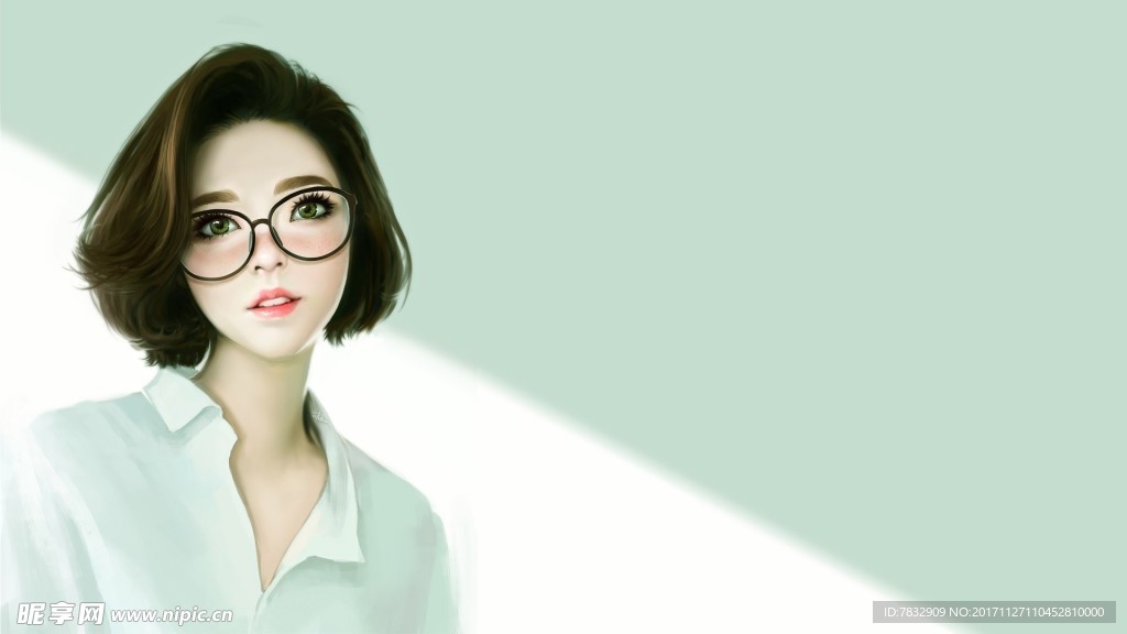 手绘美女 漫画