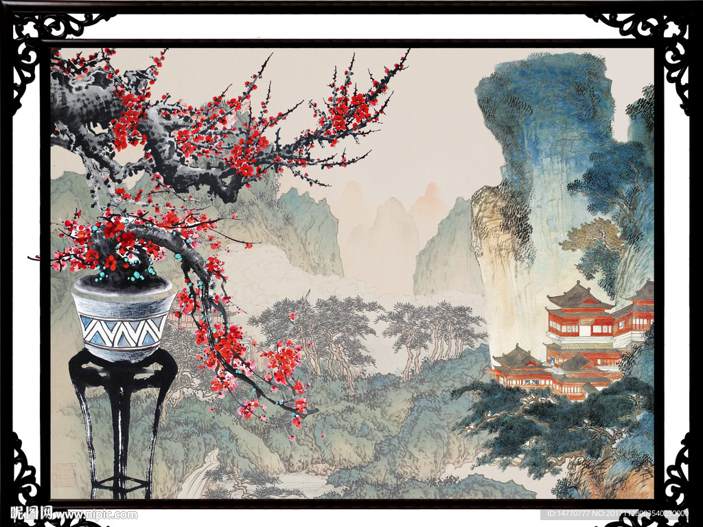 国画梅花