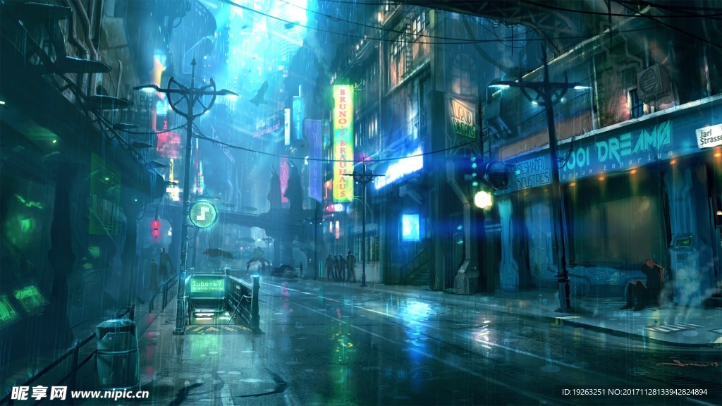 晚上街道