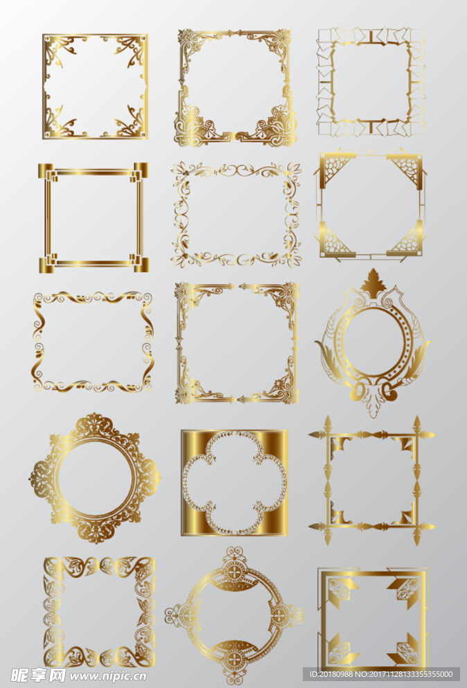 金色边框