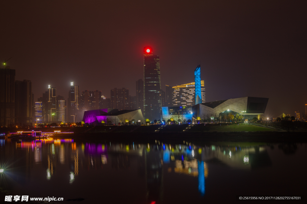 长沙滨江文化园夜景