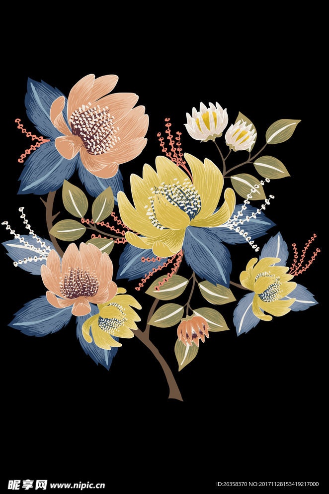 手绘花
