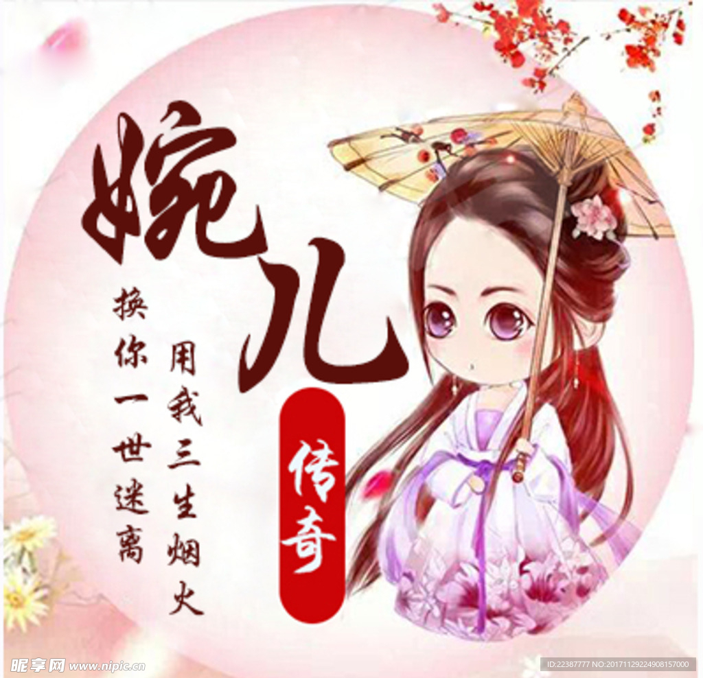 QQ微信古风女角色头像Q版人物