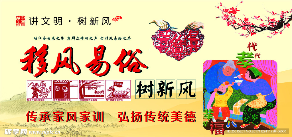 移风易俗展板