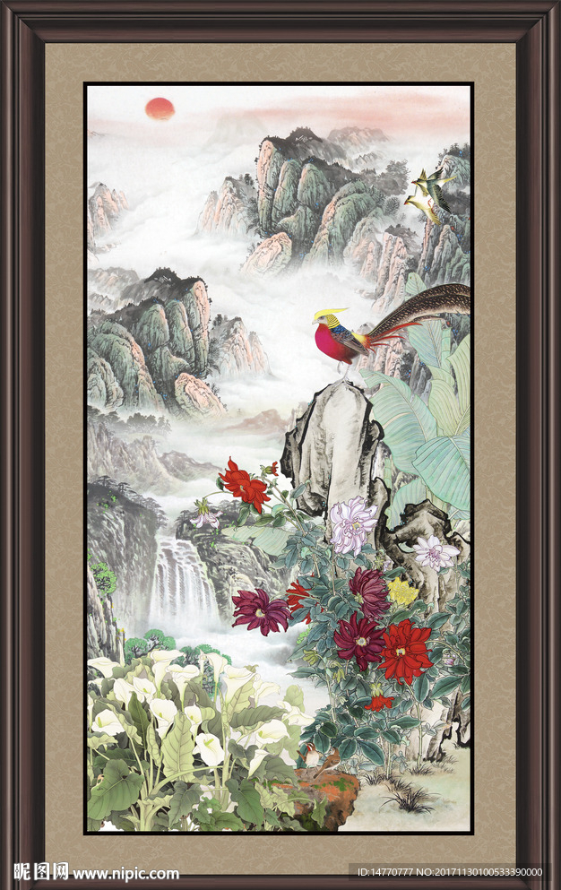 国画风景 花鸟