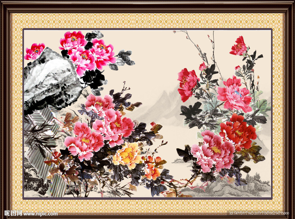 国画牡丹
