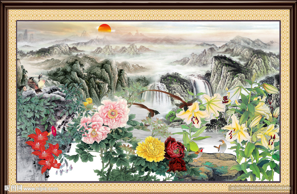 国画牡丹