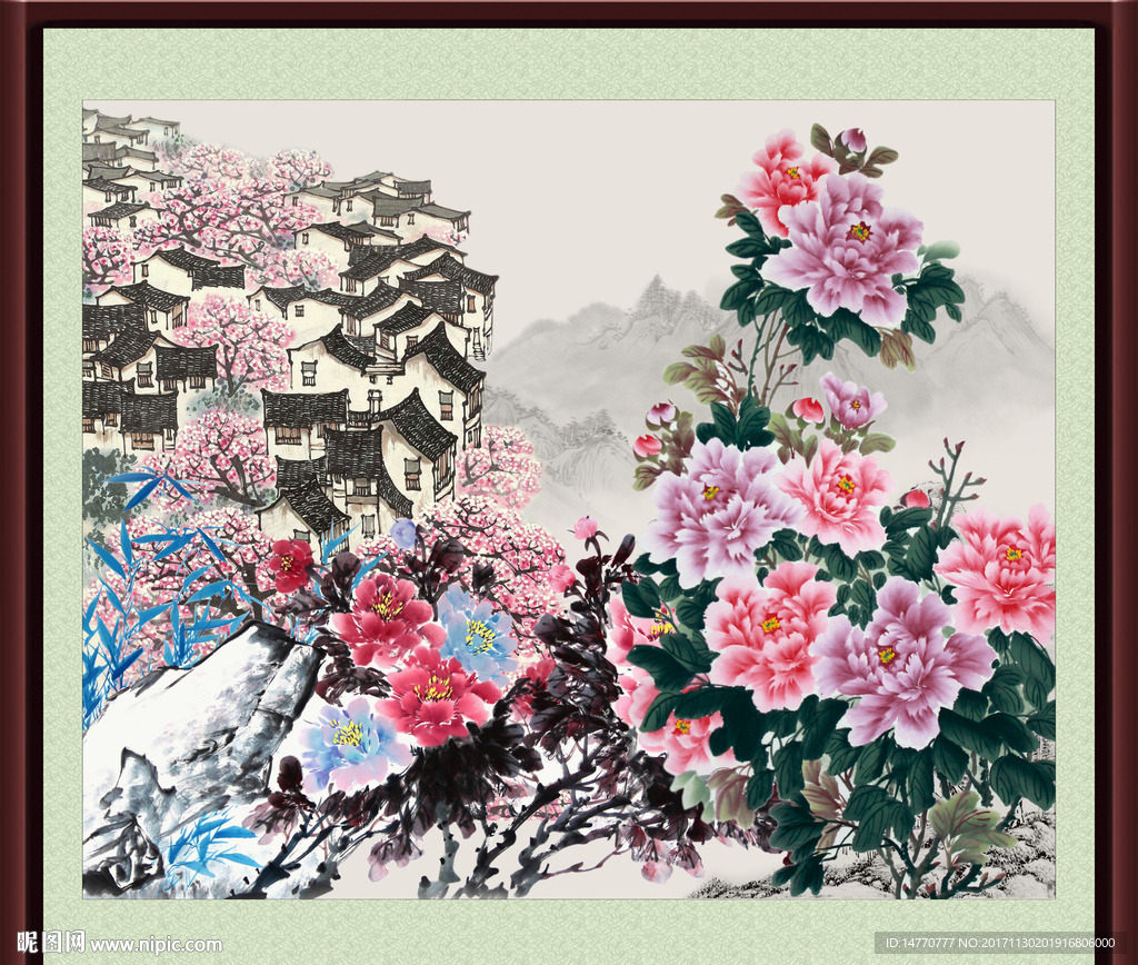 国画牡丹