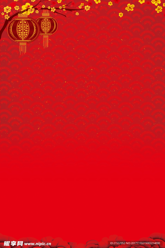 红色背景海报