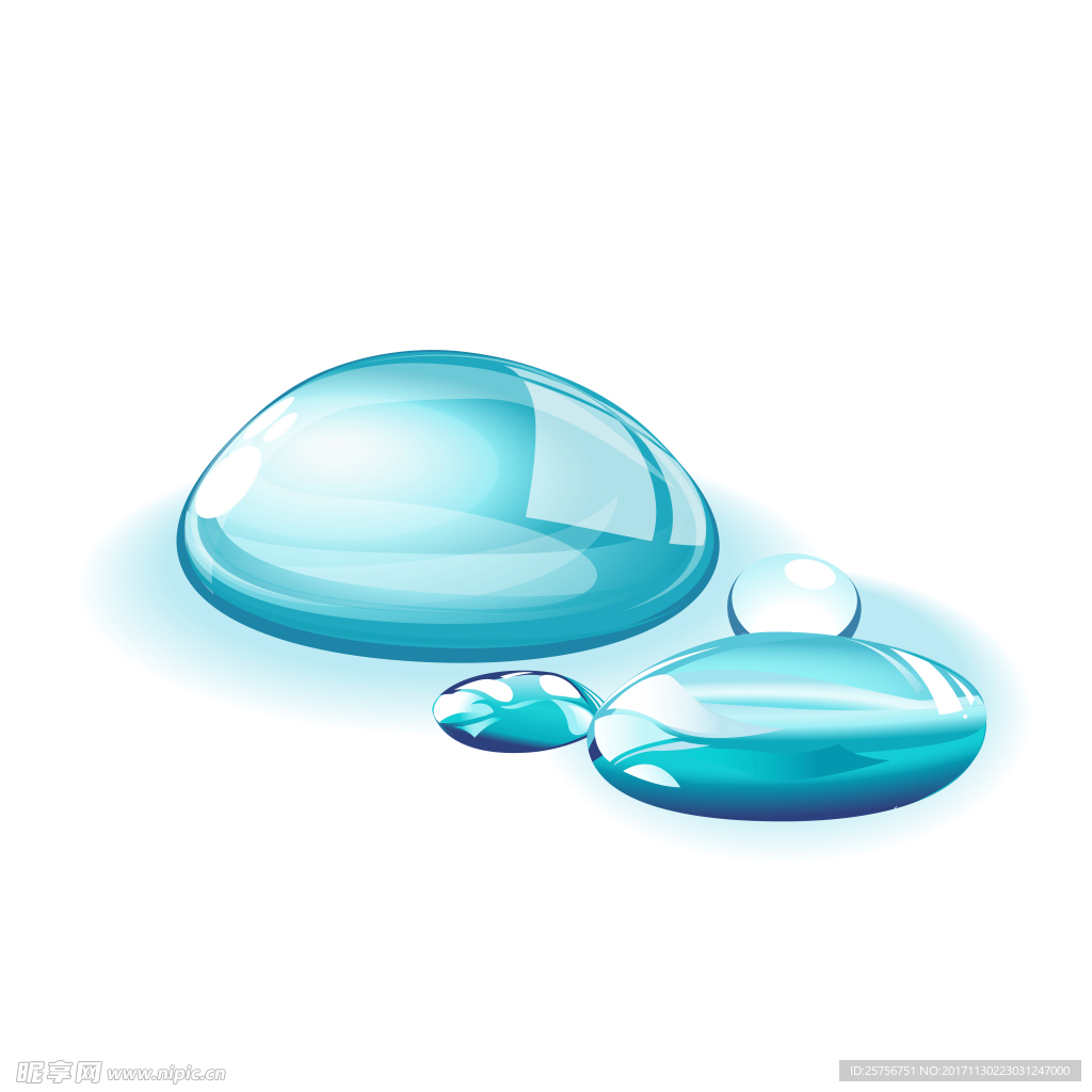 蓝色水珠