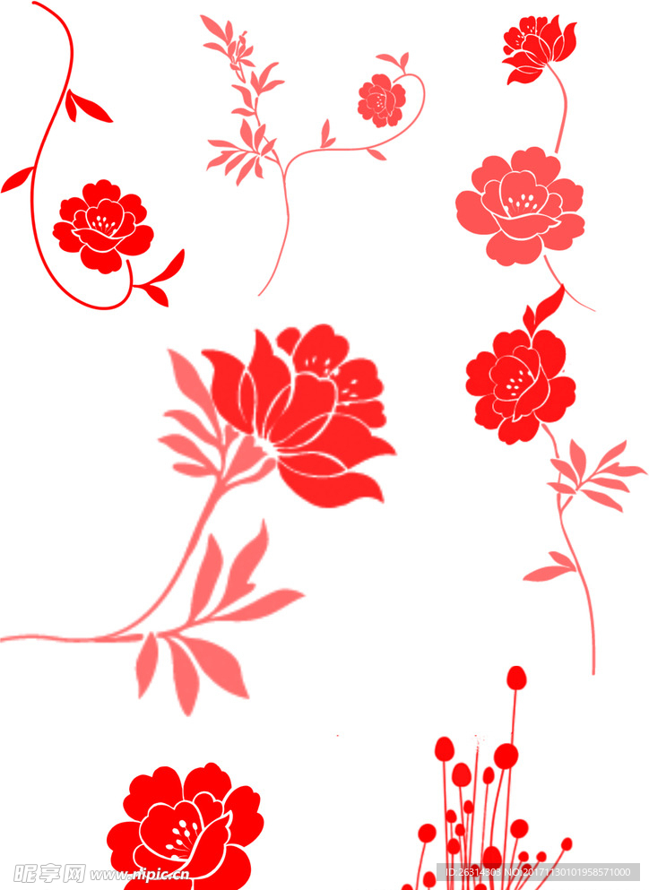 简约花素材