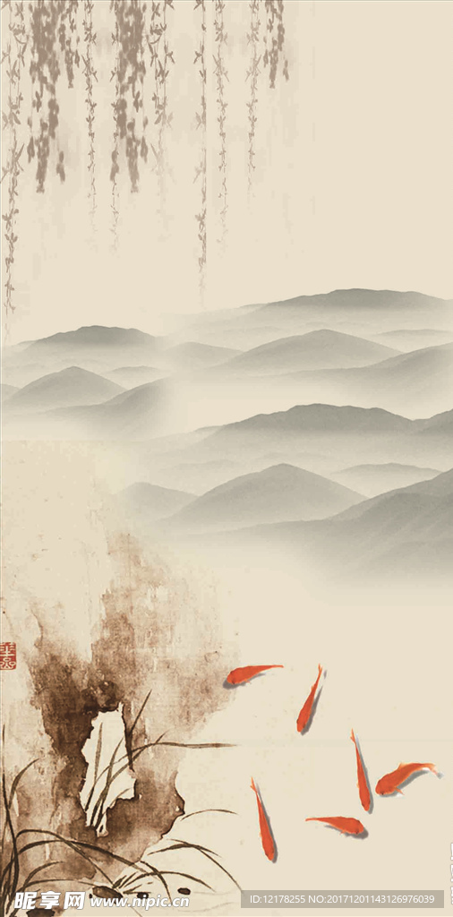 水墨画 水墨画素材 水墨画背景