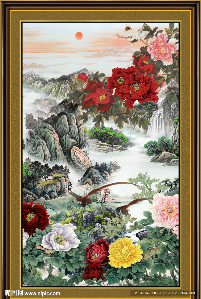 国画牡丹