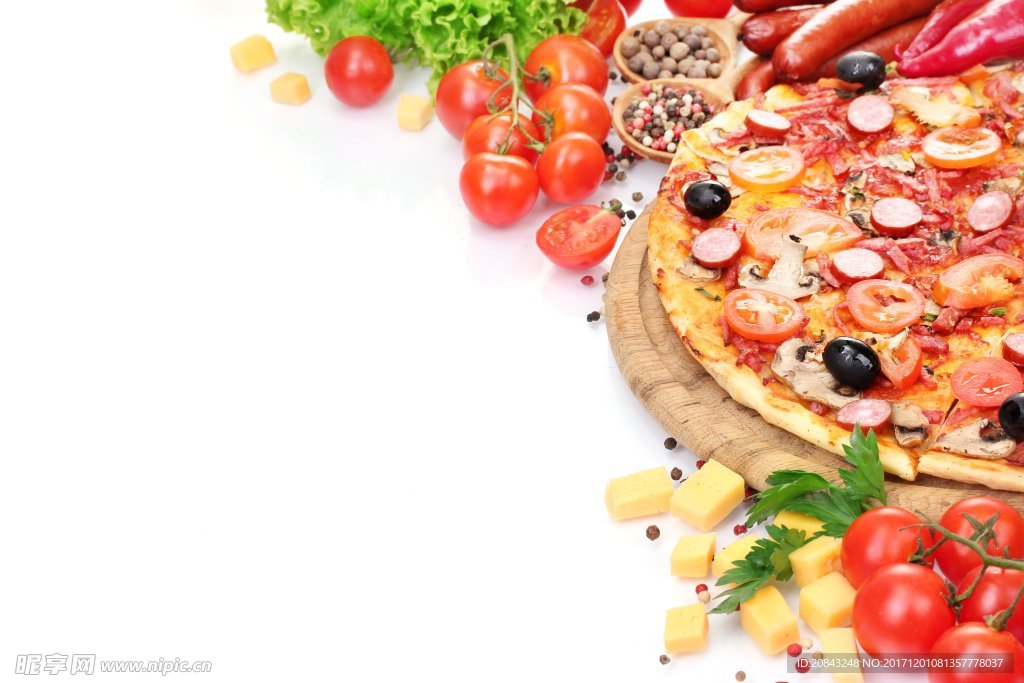 披萨 pizza 美食背景