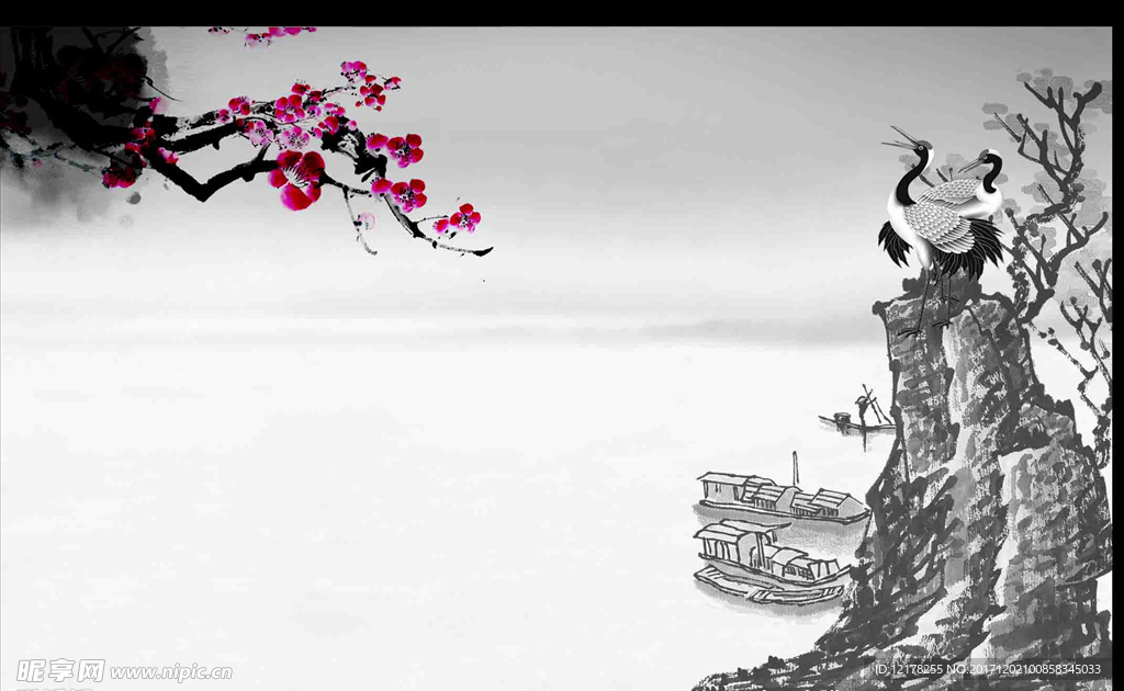 水墨画 水墨画素材 水墨画背景