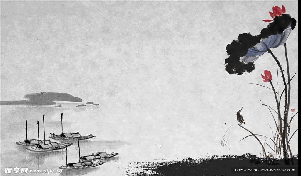 水墨画 水墨画素材 水墨画背景