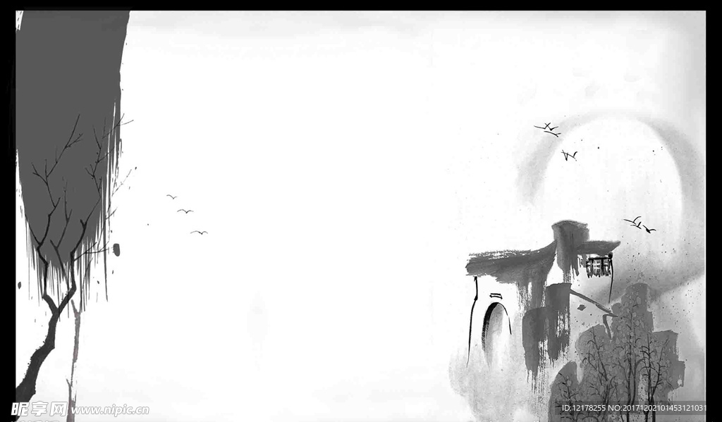水墨画 水墨画素材 水墨画背景