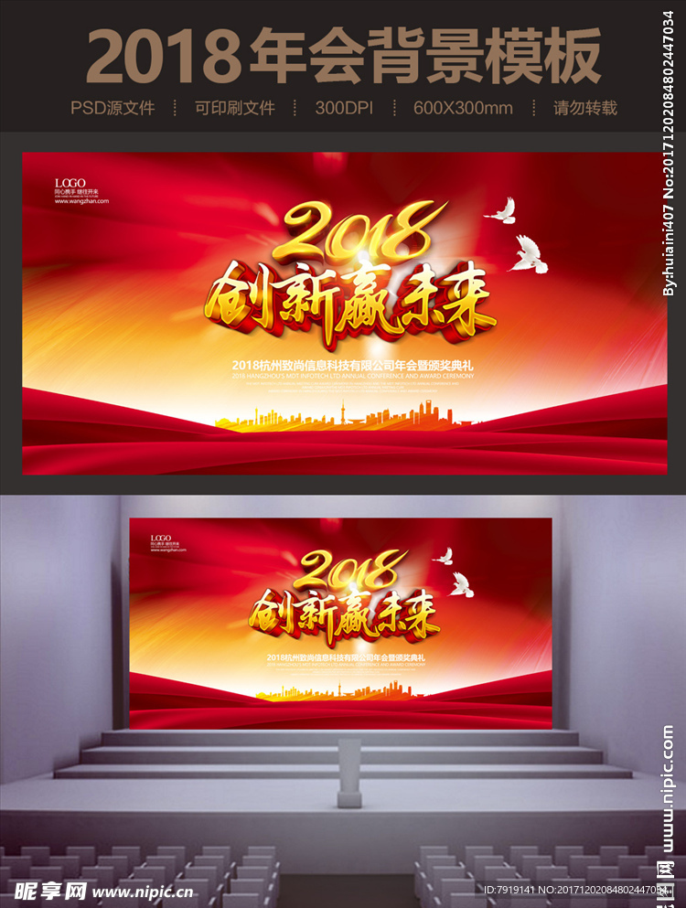 2018创新赢未来年会背景