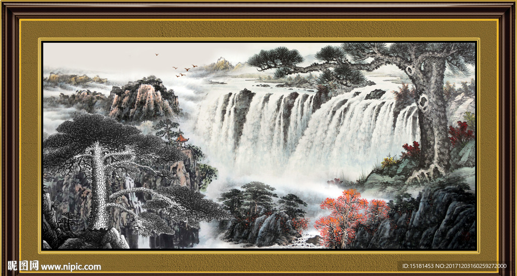 山水迎客松