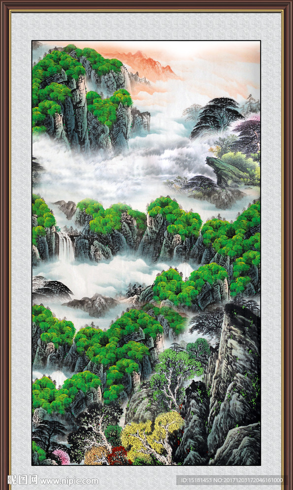 竖幅国画