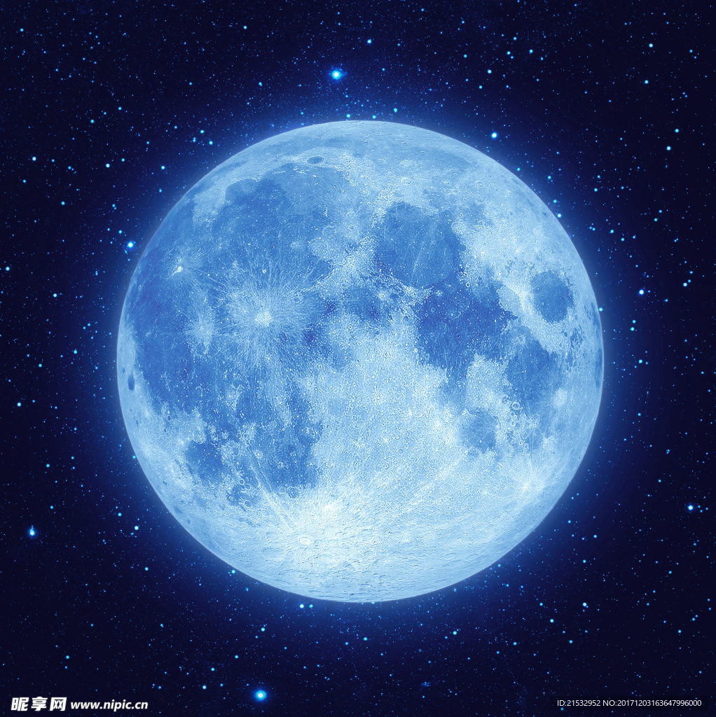 月亮与星空背景图片
