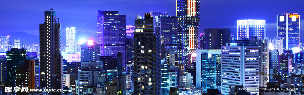 城市夜景全屏海报背景图片