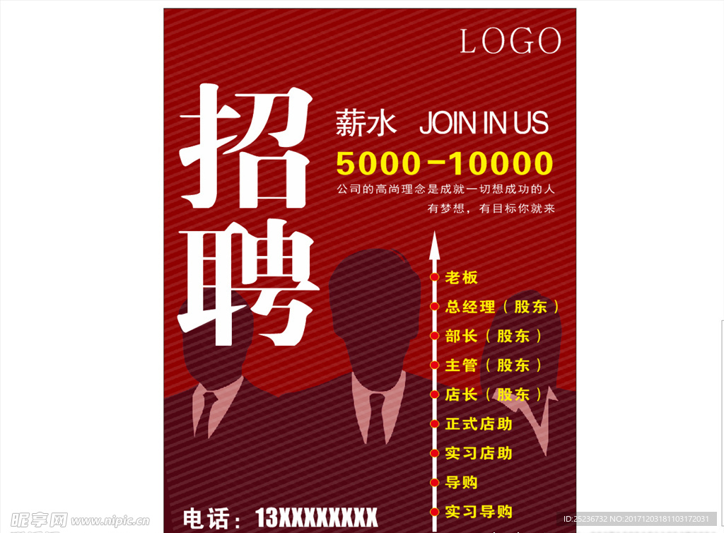 户外招聘海报