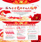 深入学习党的十九大精神展板