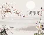 山水玉兰花