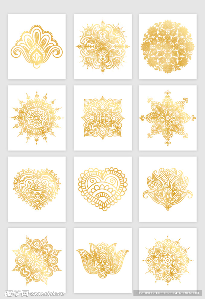 金色欧式花纹