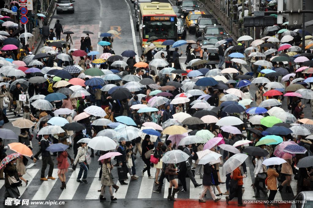 雨天的城市街道