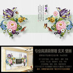 蝶兰花静雅繁花 电视背景墙