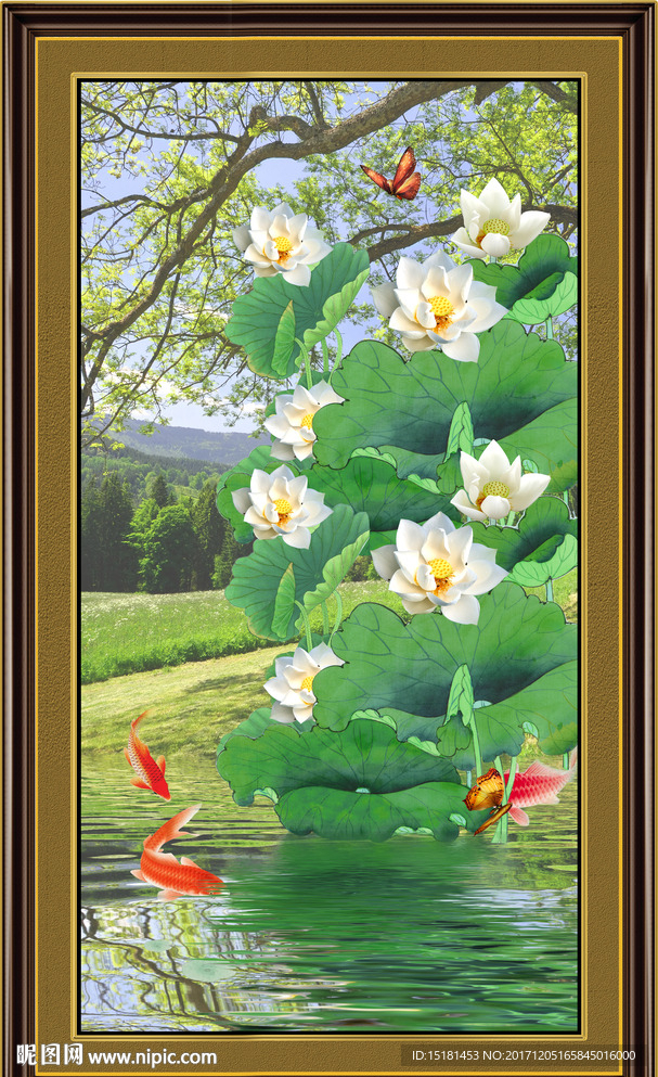 国画荷花