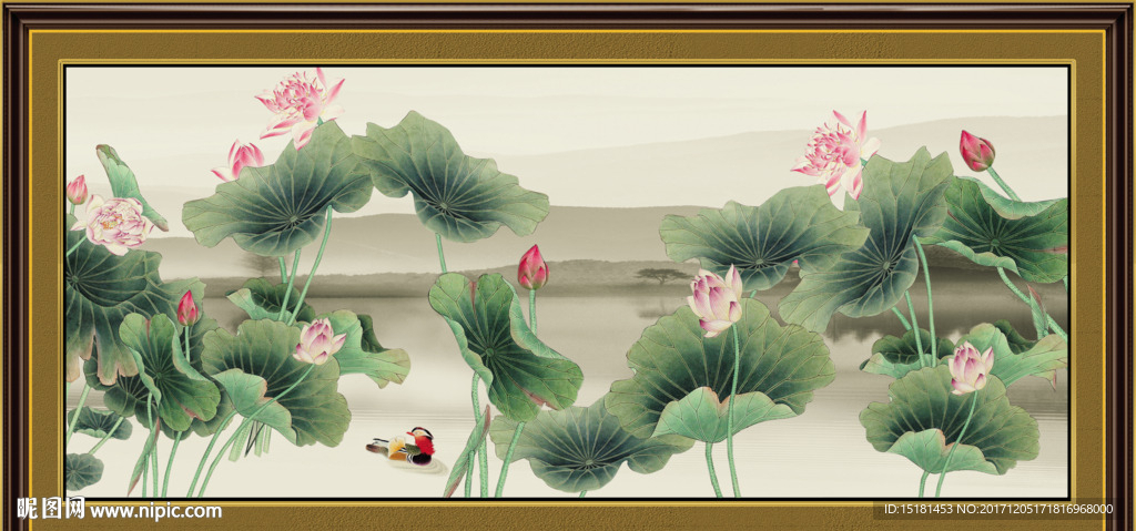 国画荷花